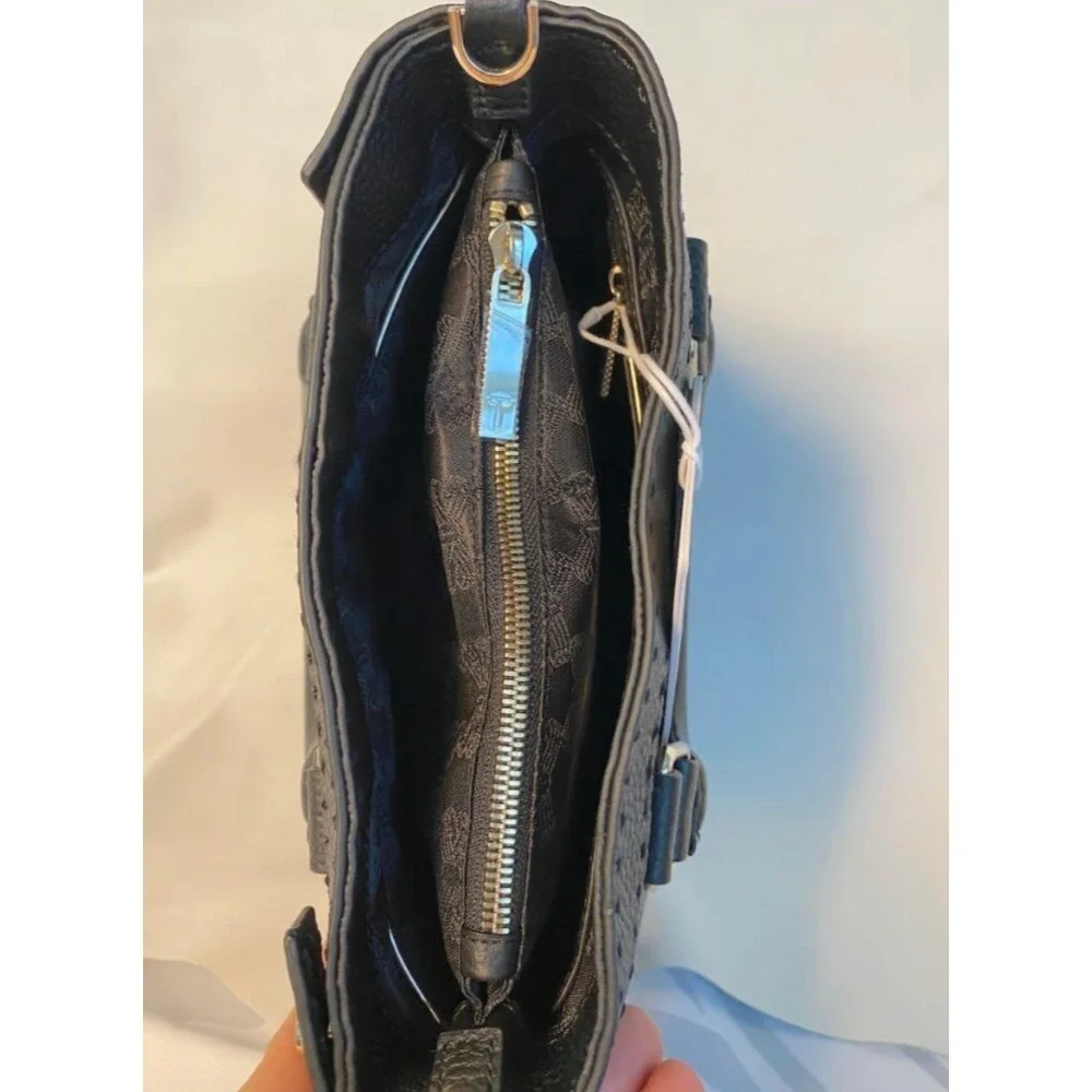 Ted Baker London Padded Handle Small Black Leather Handbag